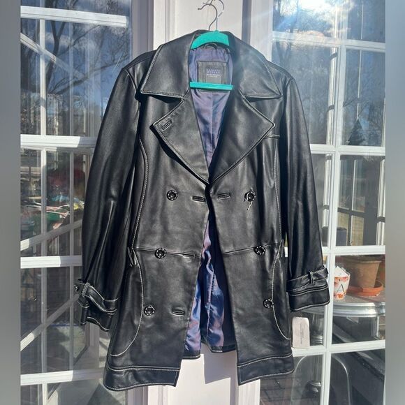 American Modern Alexander Julian Genuine Lambskin Leather Jacket - Picture 4 of 13